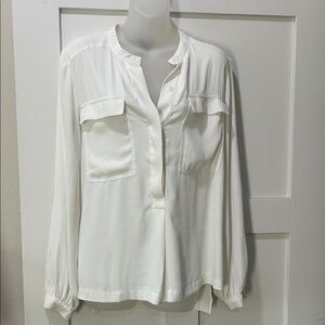 White House Black Market Classic White Blouse